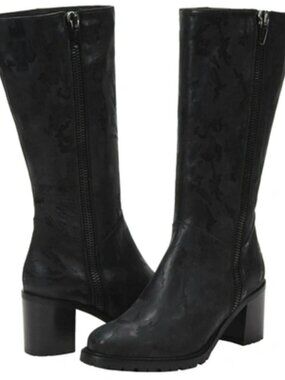 FIRM PRICE - Ross & Snow Rosina SP Heeled Waterproof Boots in Black Camo